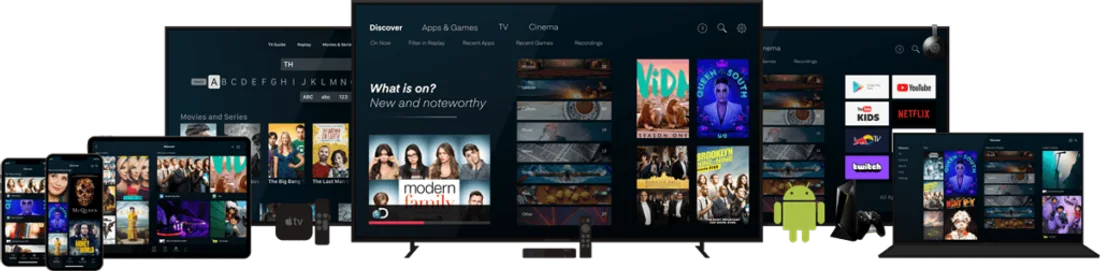 Best Canada IPTV on Smart TV, phones and tablets showing 45,000+ live channels with iptvmaxcanada