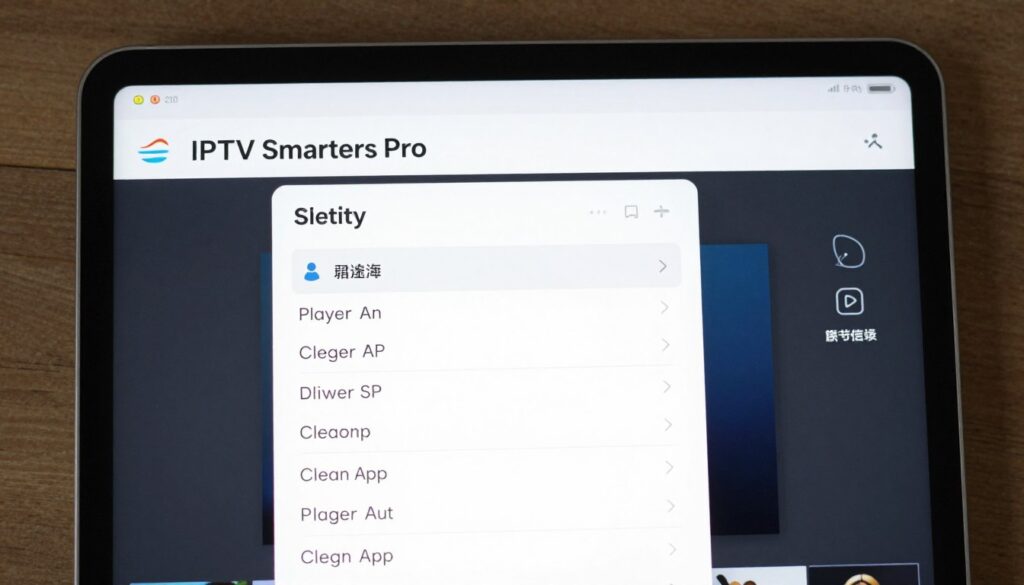 IPTV Smarters app settings and configuration screen