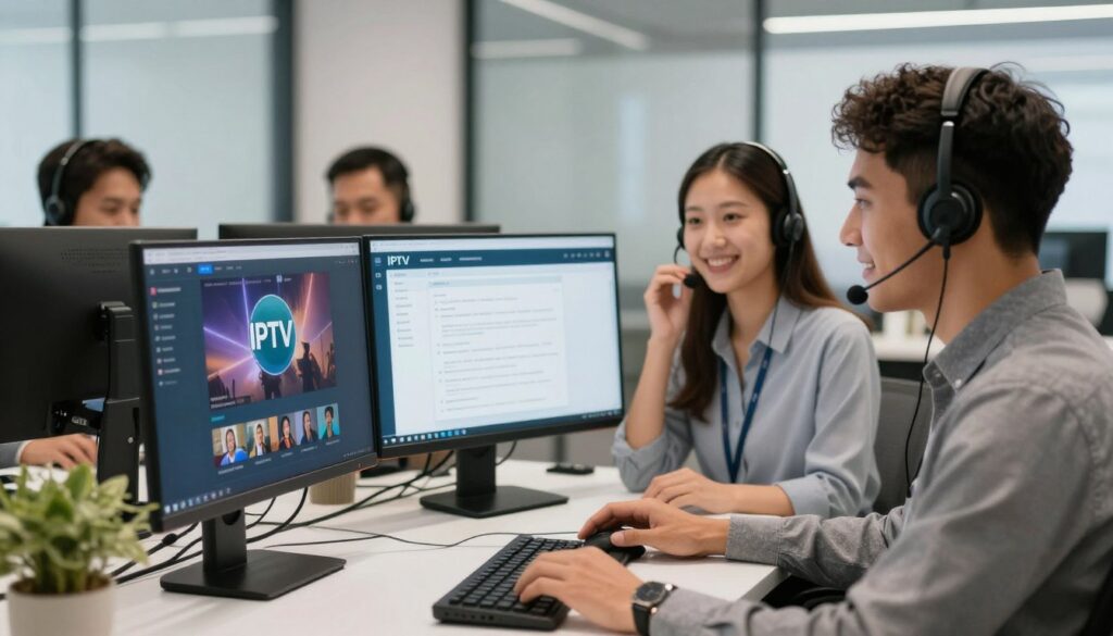 IPTV customer support team assisting Canadian clients