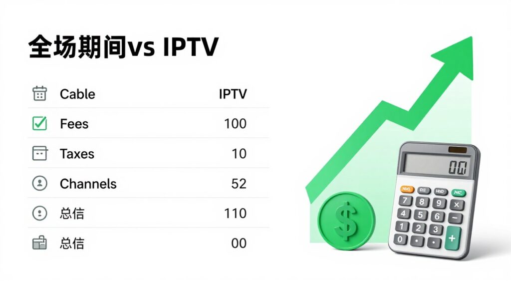 annual savings calculator comparing IPTV to cable in Canada