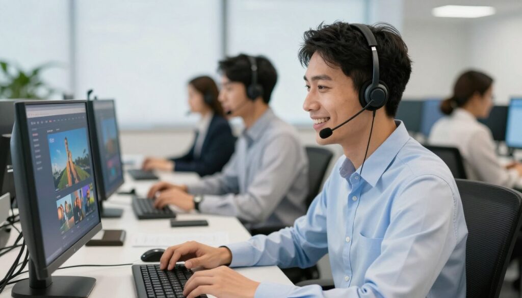 customer support representative helping canadian customer with iptv questions
