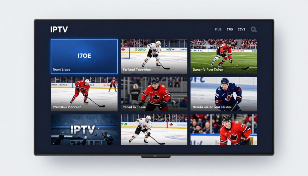 elite streams canada iptv service interface showing live channels and sports content