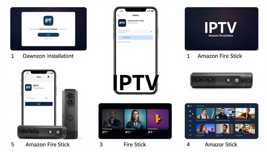 iptv setup process showing fire stick installation and configuration steps