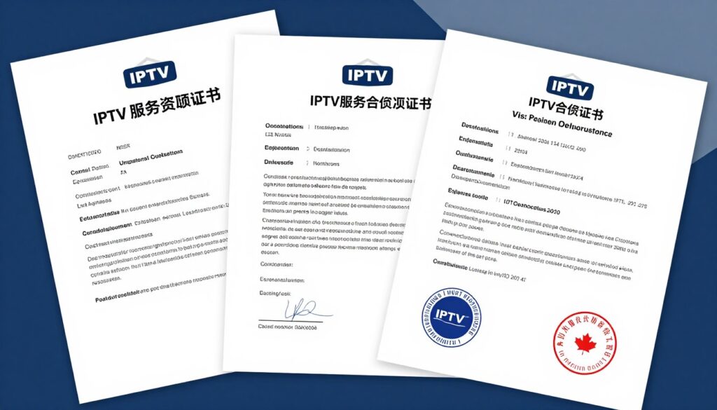 legal IPTV service certification and licensing documentation
