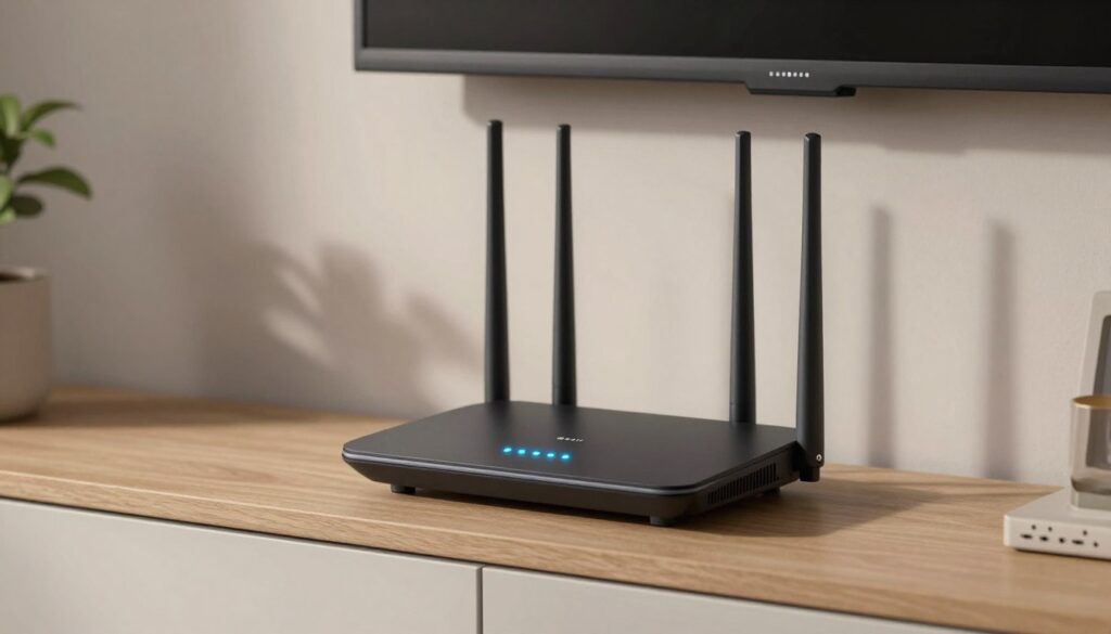 modern wifi router setup optimized for iptv streaming in canadian home