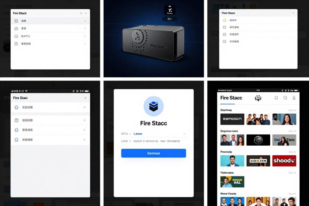 step by step Fire Stick IPTV installation screens