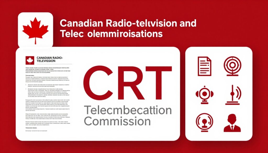 CRTC logo and Canadian broadcasting regulations documentation