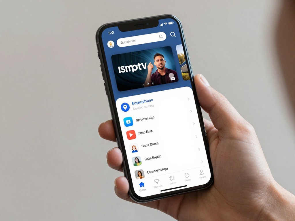 IPTV Smarters app showing user-friendly interface on smartphone
