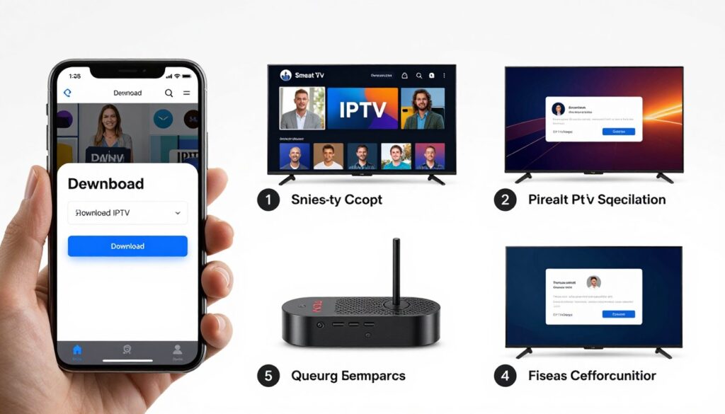 IPTV setup process on various devices