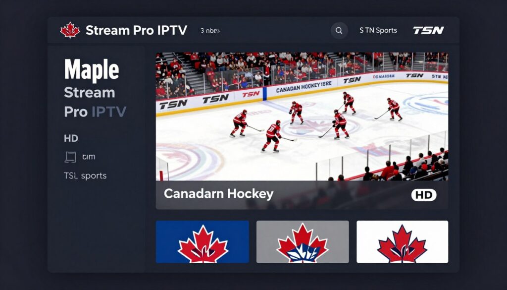 Maple Stream Pro Canadian IPTV interface