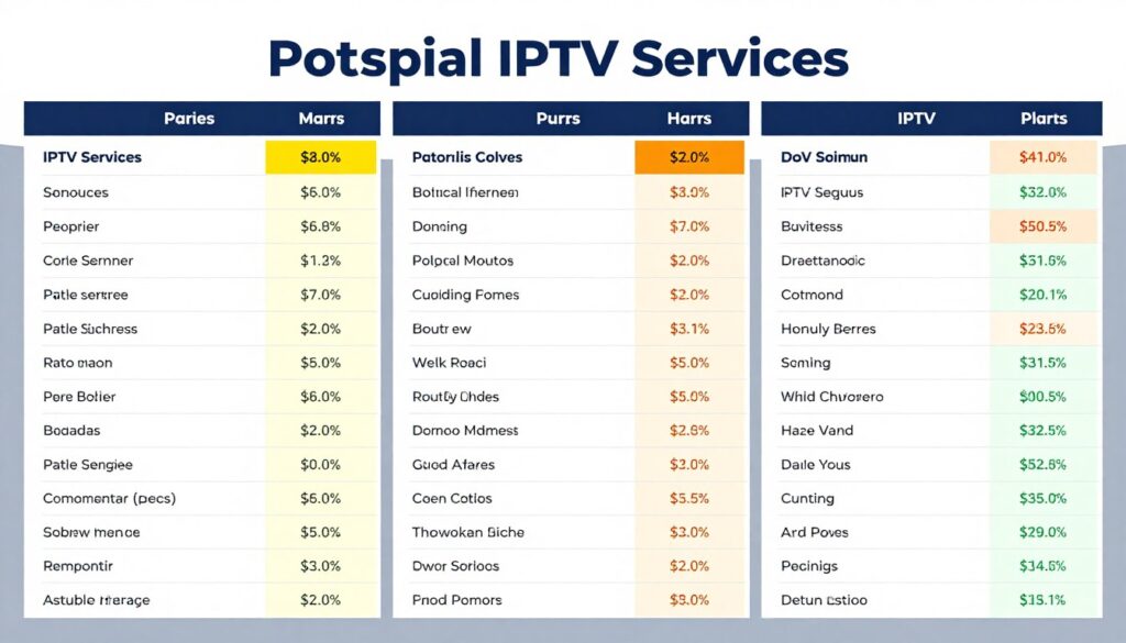 comparing iptv services features and pricing