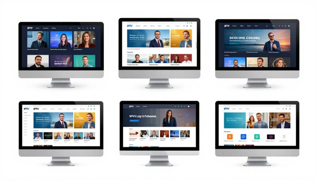 comparison of best iptv providers canada showing interface screens from multiple services