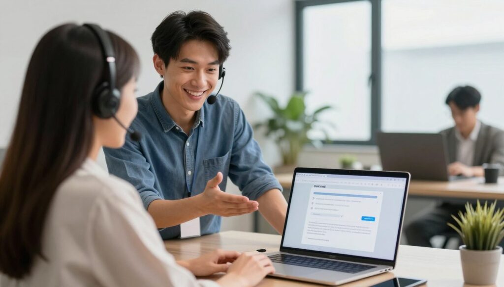 customer asking questions about IPTV service