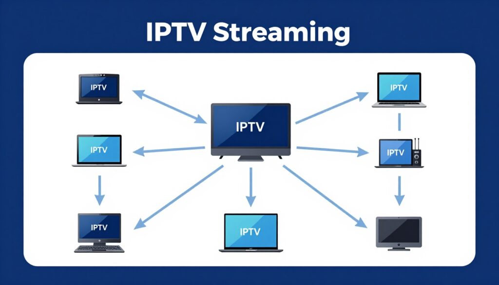 internet protocol television technology diagram showing how IPTV works in Canadian homes