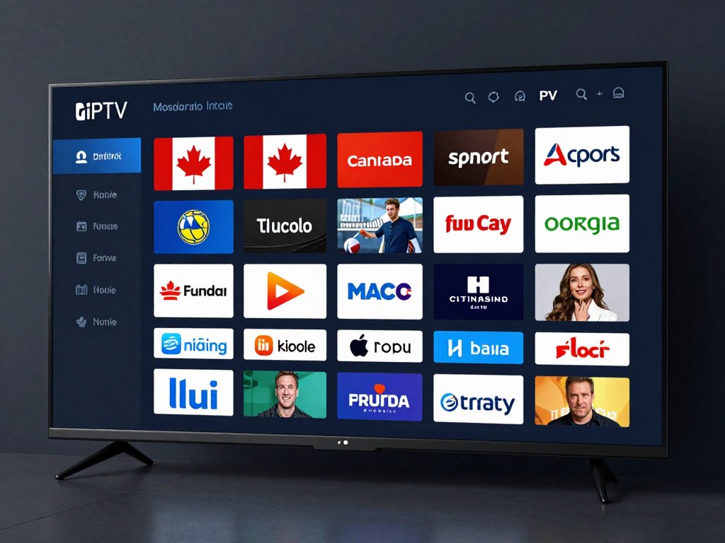 iptv app interface on smart tv