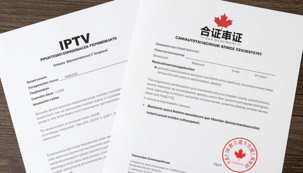 legal compliance certification for IPTV services in Canada