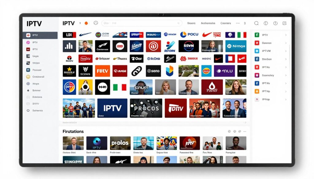 vast IPTV channel selection interface